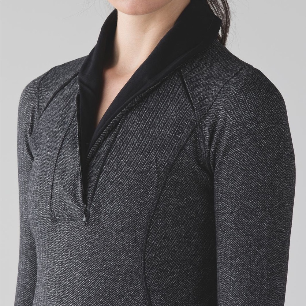 Lululemon Think Fast Pull Over in Herringbone